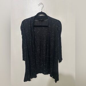 AGB | Black and White Speckled Cardigan, Size Small